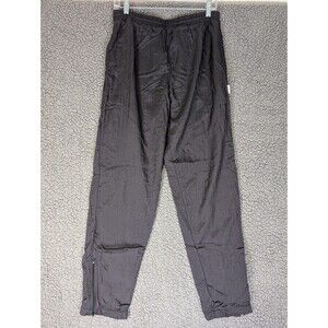 Pierre Cardin Pants Mens Size M Black Lined Track Windbreaker Jogger Sweatpants